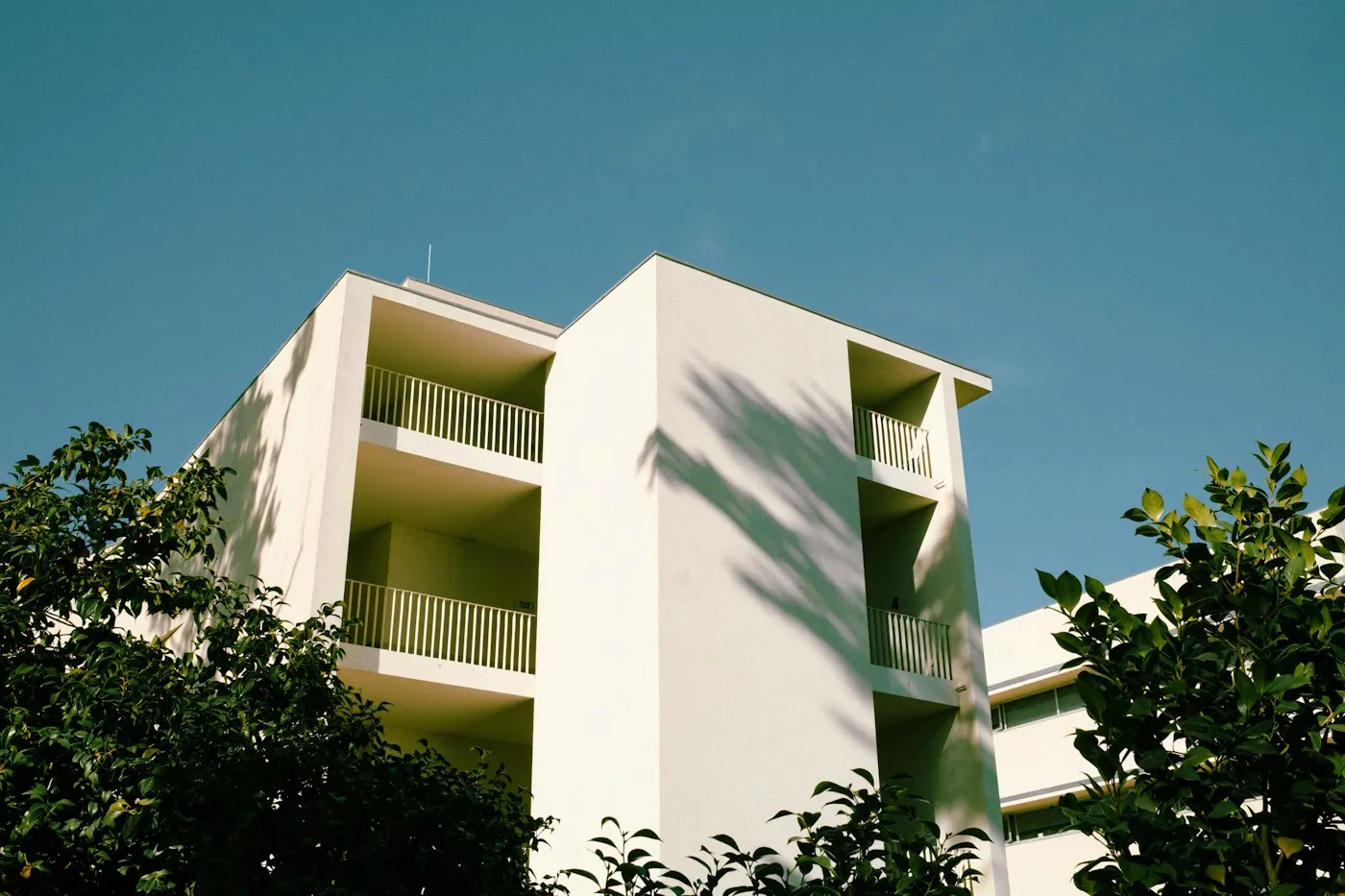 An apartment building under property management