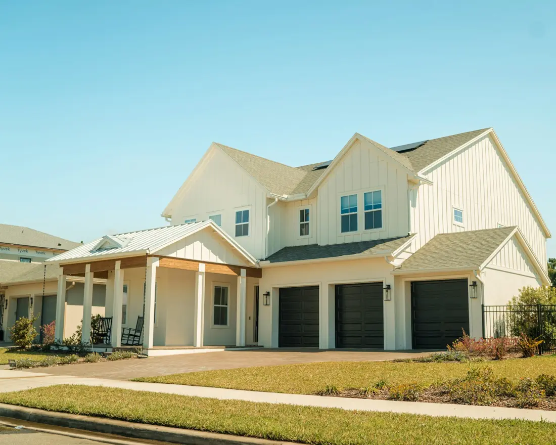 A newly built home in a new community